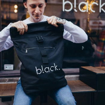 black. backpack